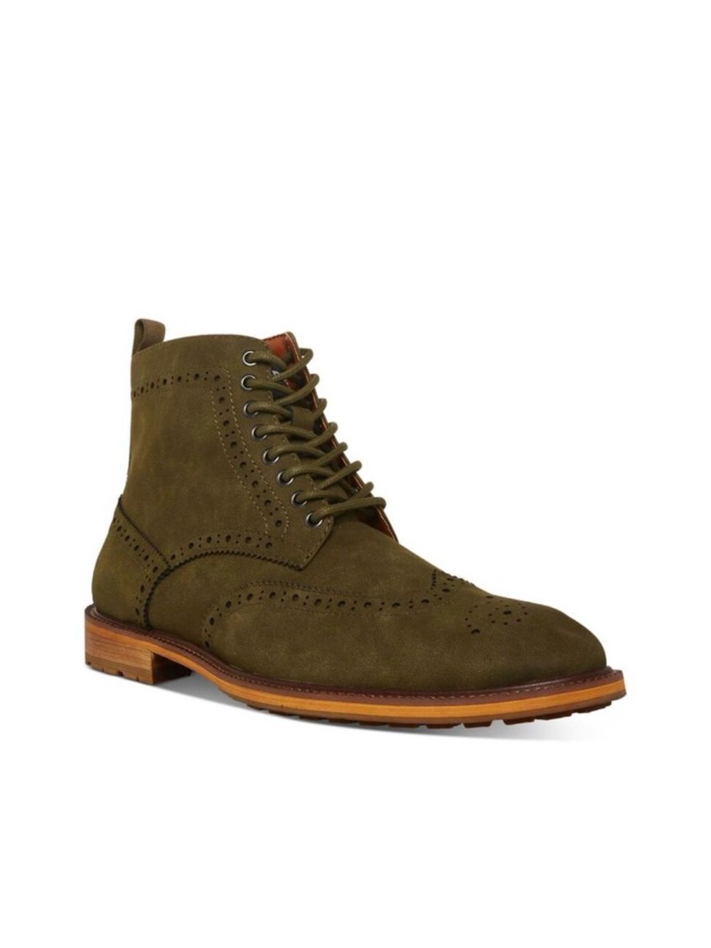 Steve Madden Olive Suede Brogue Chukka Boot